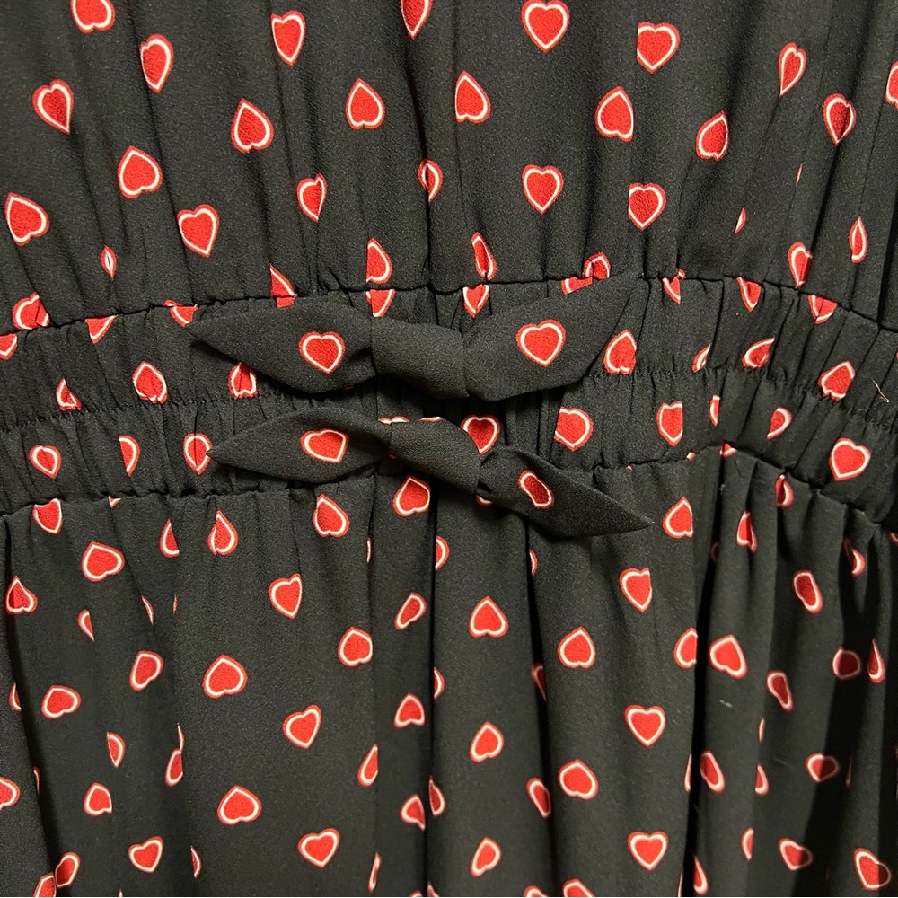 Kate Spade Heartfelt Geo Midi Dress Heart Print Size L - Picture 6 of 11